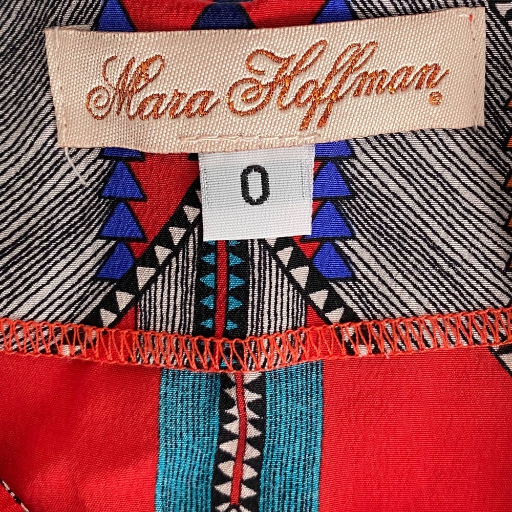Mara Hoffman Red Silk Arrow Feather Skirt 0 - Picture 4 of 8